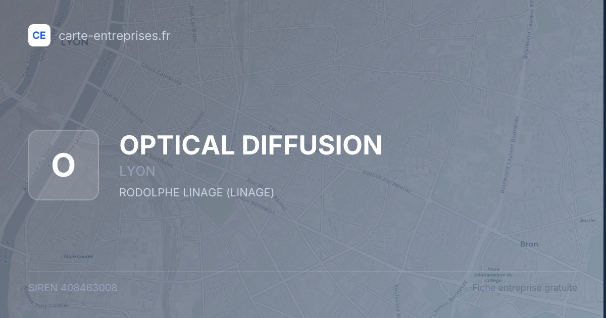 OPTICAL DIFFUSION — 408463008 — fiche entreprise