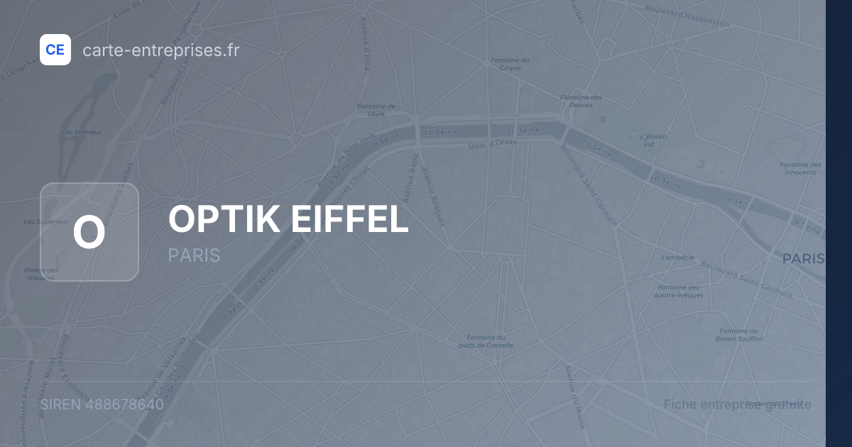 OPTIK EIFFEL — 488678640 — fiche entreprise