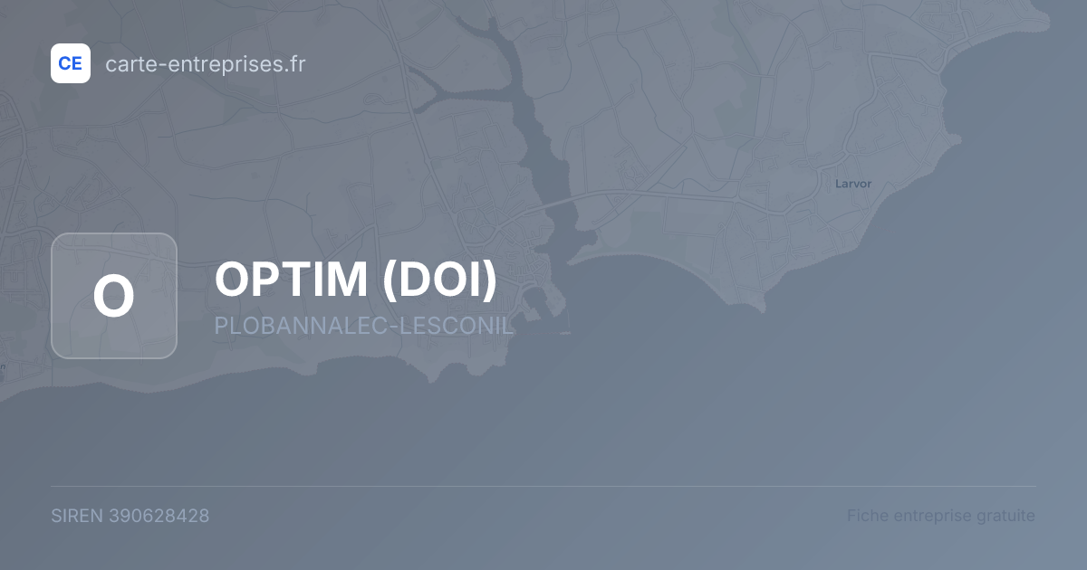 OPTIM (DOI) — 390628428 — fiche entreprise