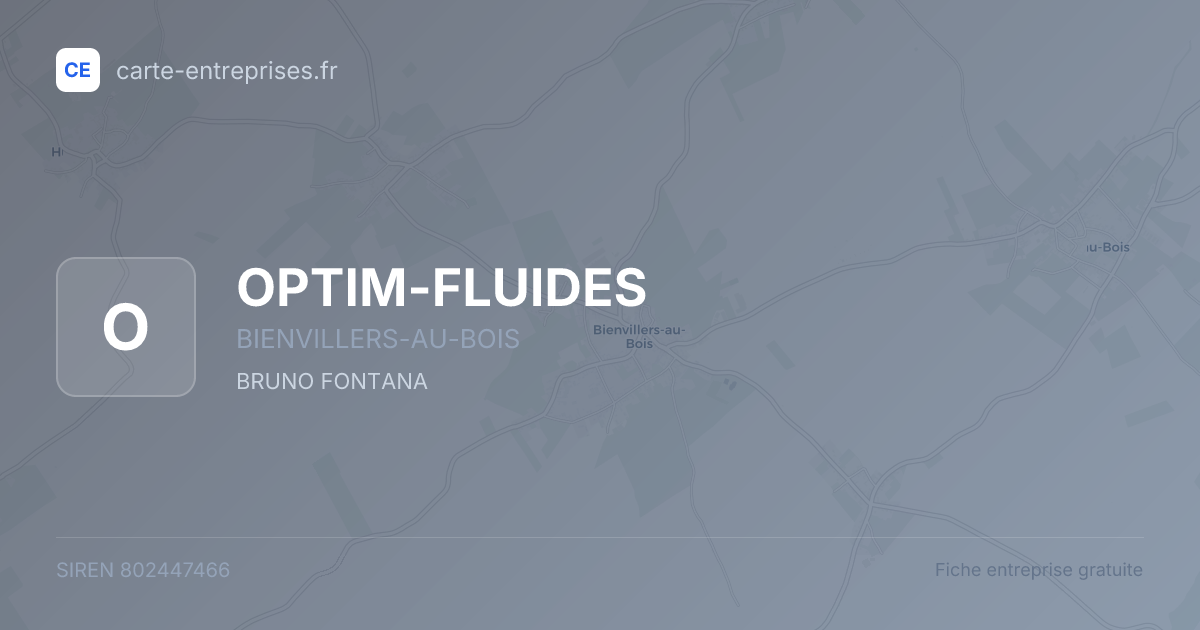 OPTIM-FLUIDES — 802447466 — fiche entreprise
