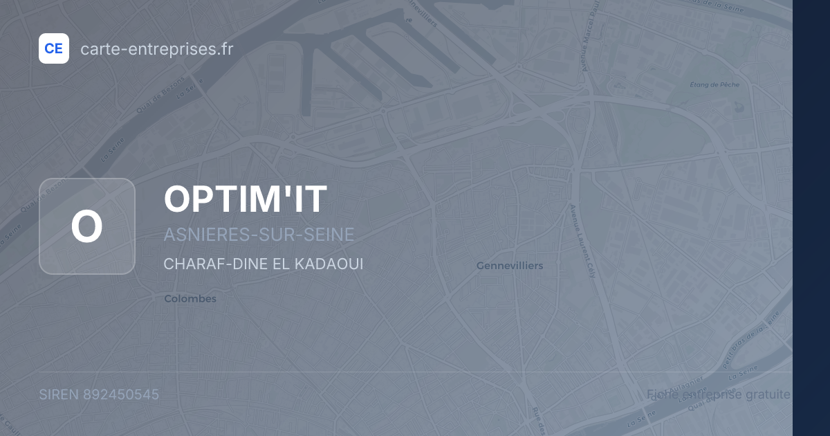 OPTIM'IT — 892450545 — fiche entreprise