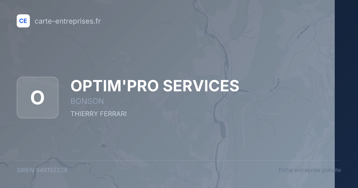 OPTIM'PRO SERVICES — 948152228 — fiche entreprise