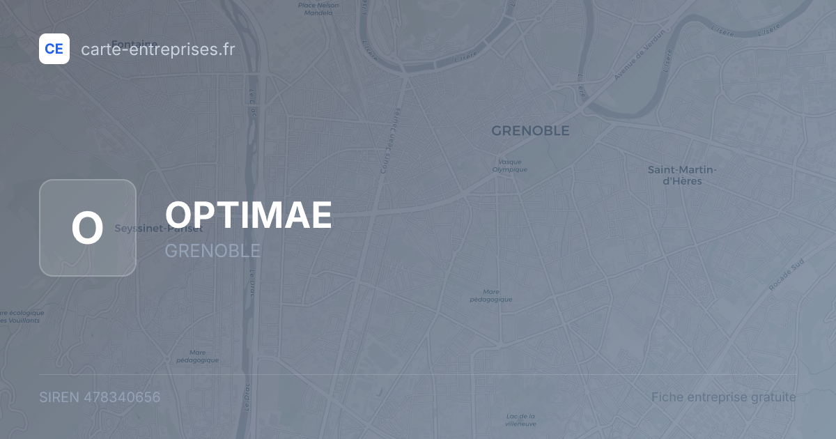 OPTIMAE — 478340656 — fiche entreprise