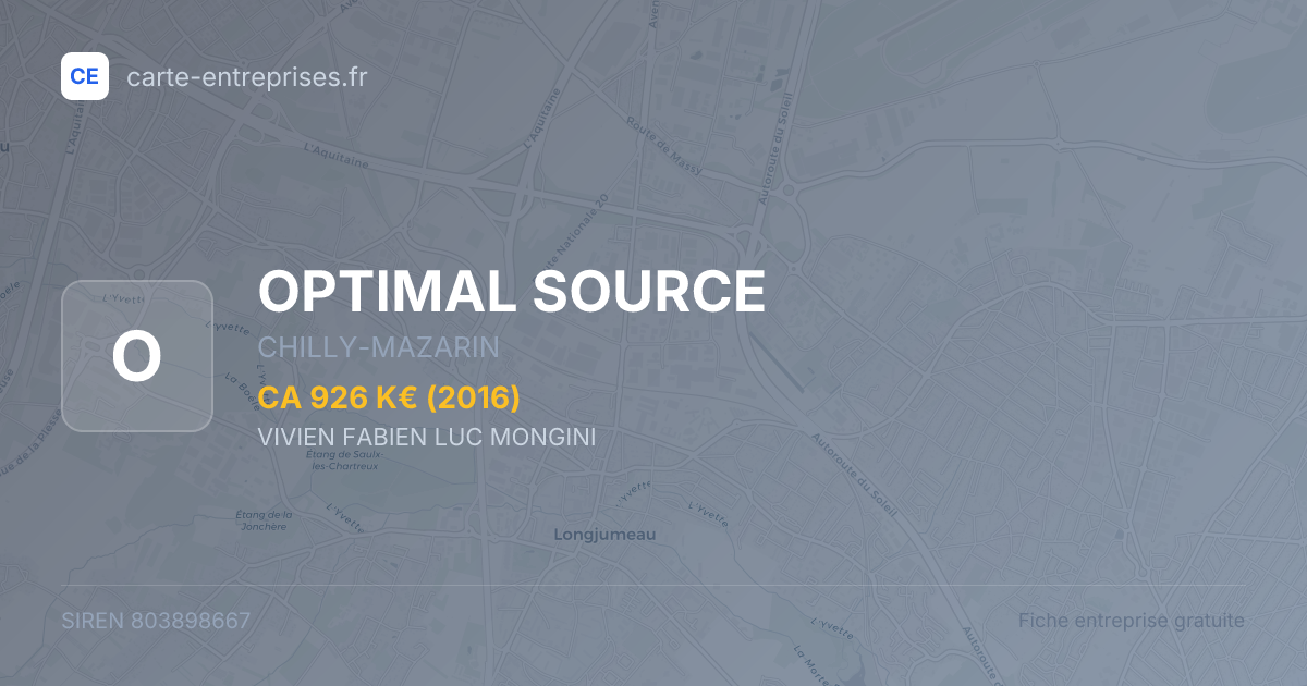 OPTIMAL SOURCE — 803898667 — fiche entreprise