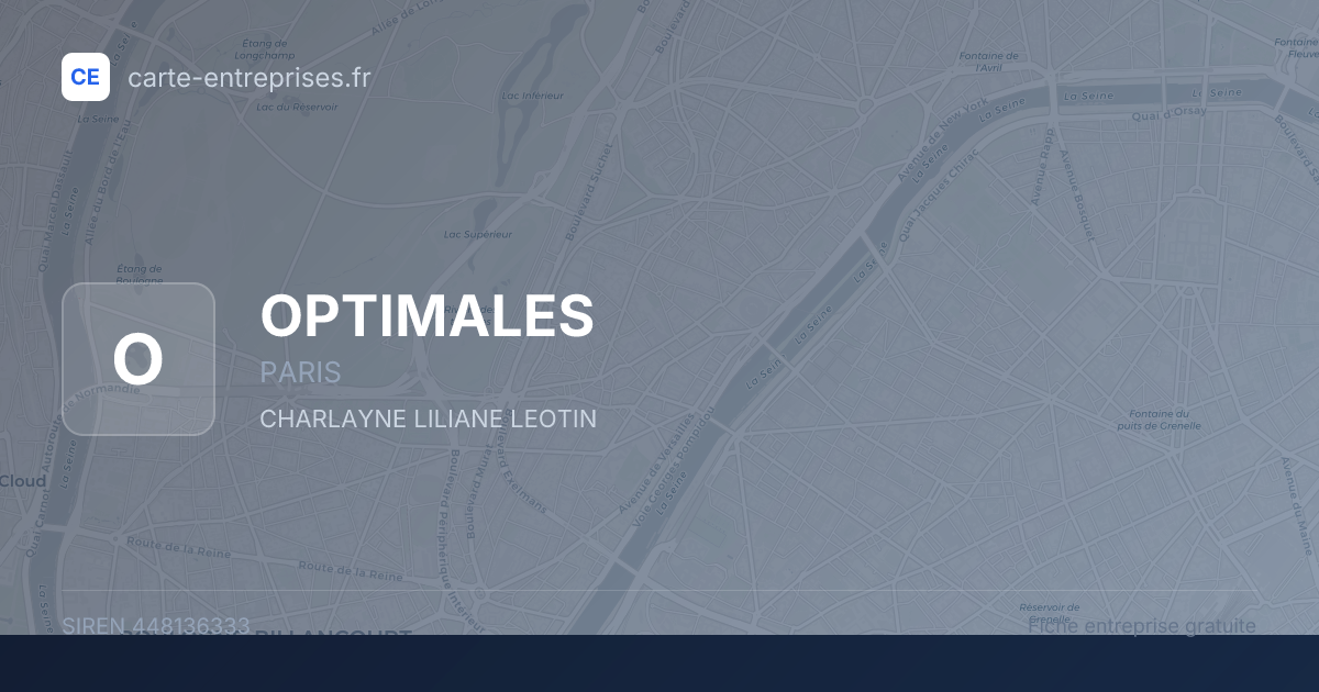 OPTIMALES — 448136333 — fiche entreprise