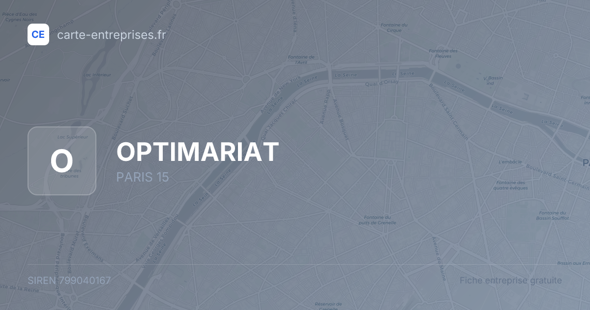 OPTIMARIAT — 799040167 — fiche entreprise