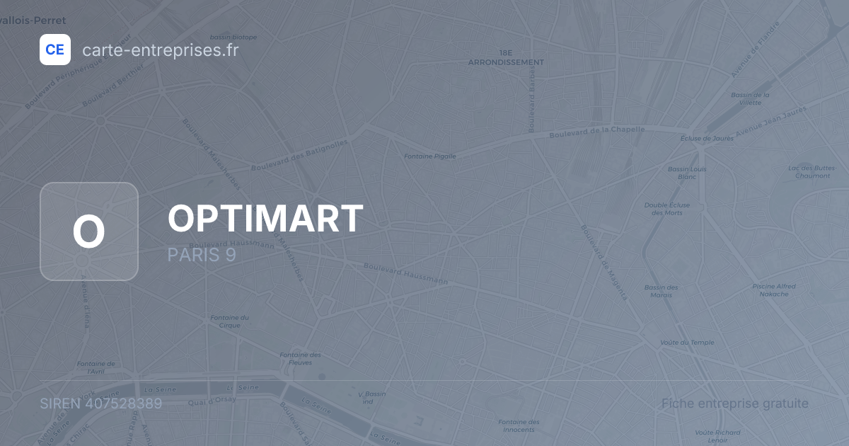 OPTIMART — 407528389 — fiche entreprise