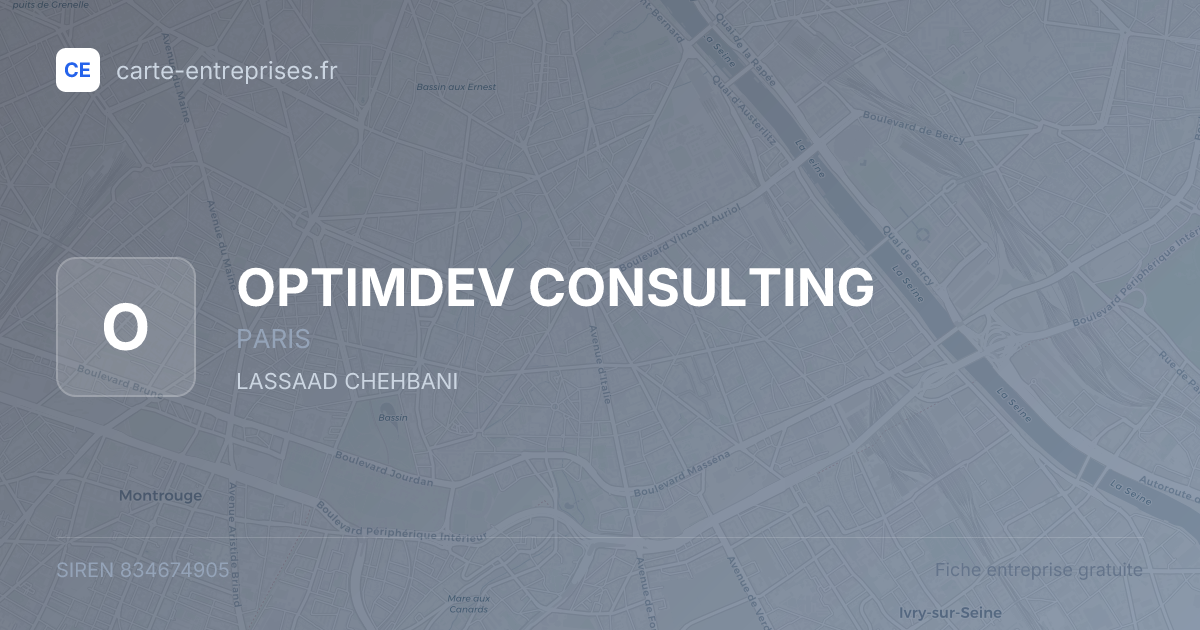 OPTIMDEV CONSULTING — 834674905 — fiche entreprise