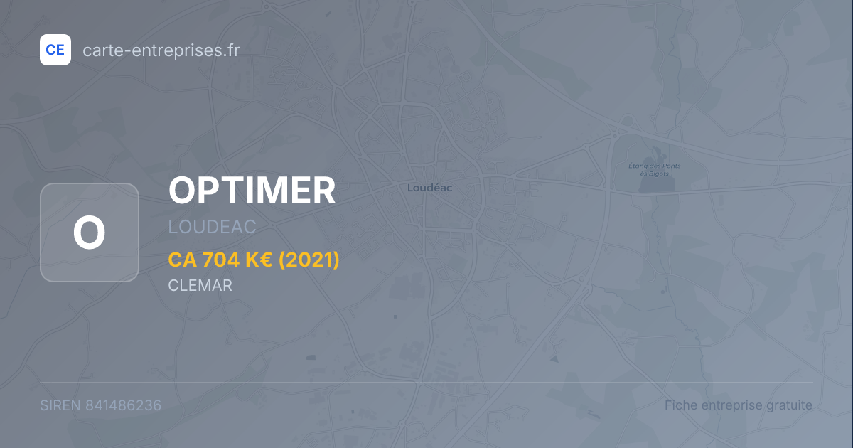 OPTIMER — 841486236 — fiche entreprise