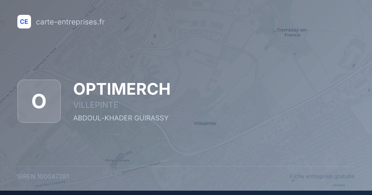 OPTIMERCH — 100047281 — fiche entreprise