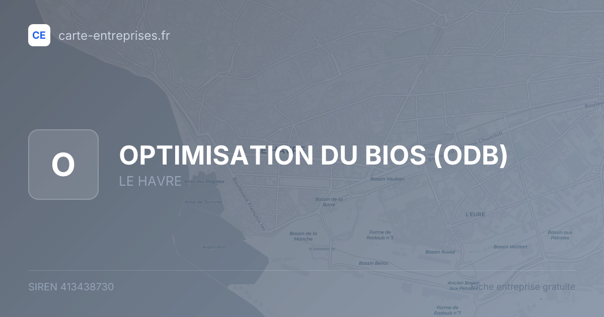 OPTIMISATION DU BIOS (ODB) — 413438730 — fiche entreprise