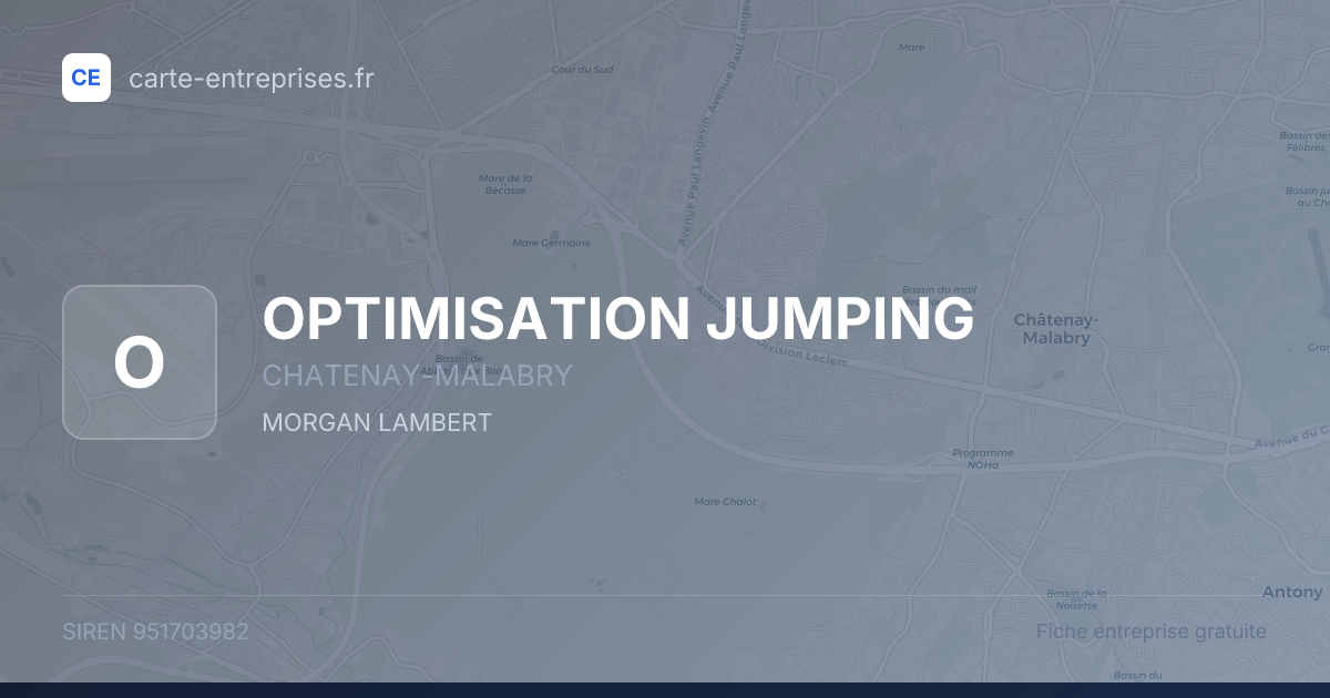 OPTIMISATION JUMPING — 951703982 — fiche entreprise