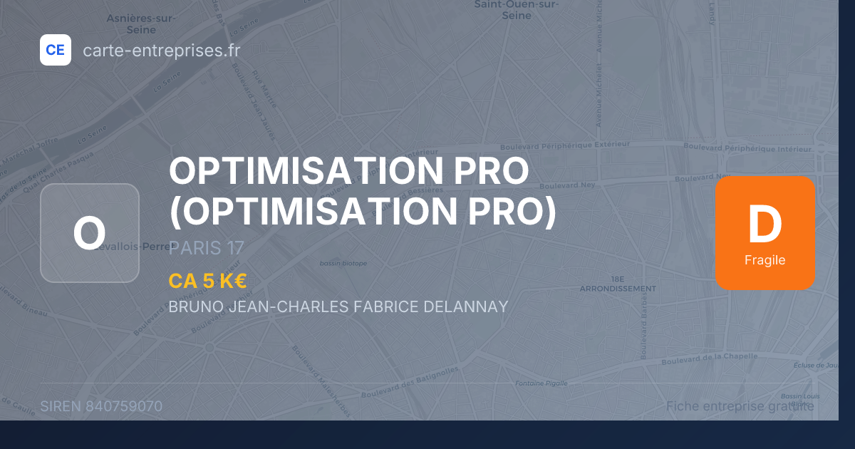 OPTIMISATION PRO — 840759070 — fiche entreprise