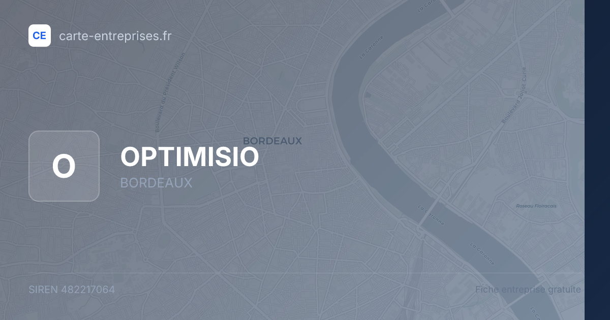 OPTIMISIO — 482217064 — fiche entreprise