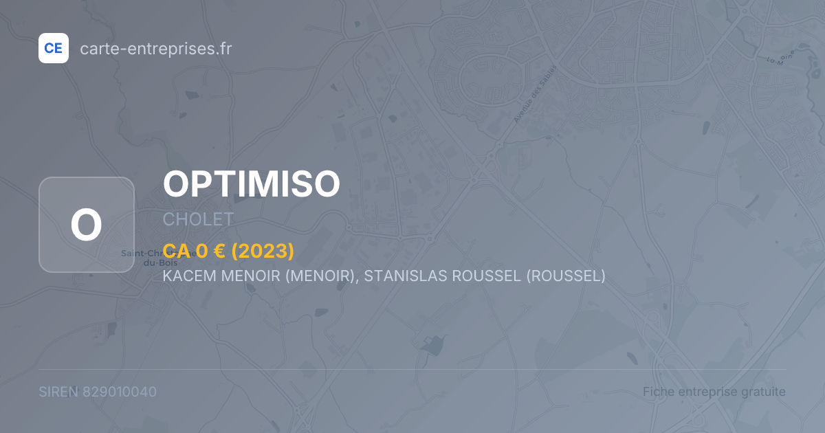 OPTIMISO — 829010040 — fiche entreprise