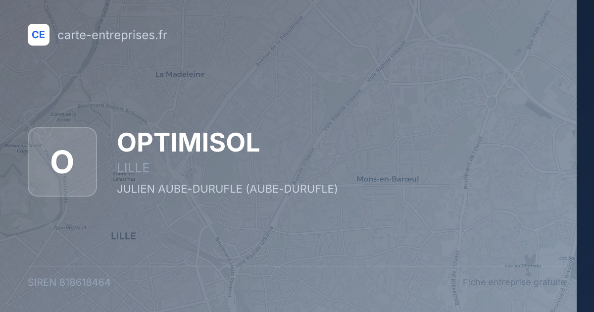 OPTIMISOL — 818618464 — fiche entreprise