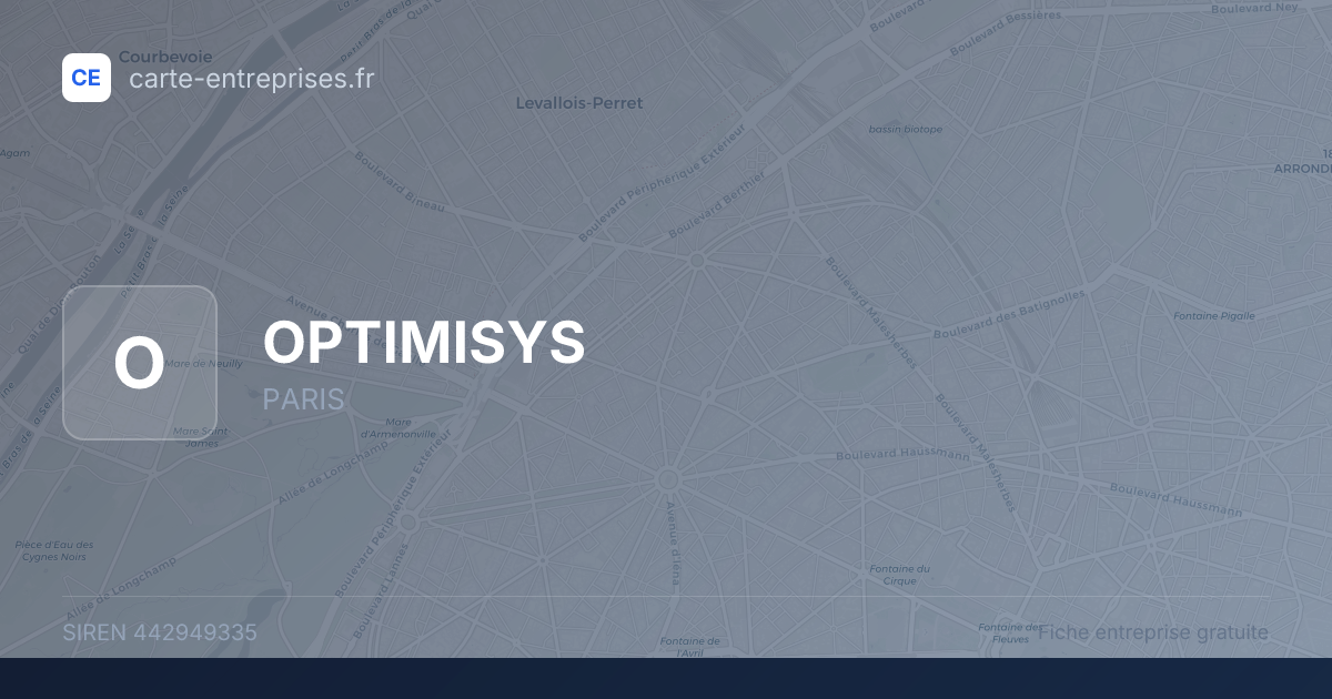 OPTIMISYS — 442949335 — fiche entreprise