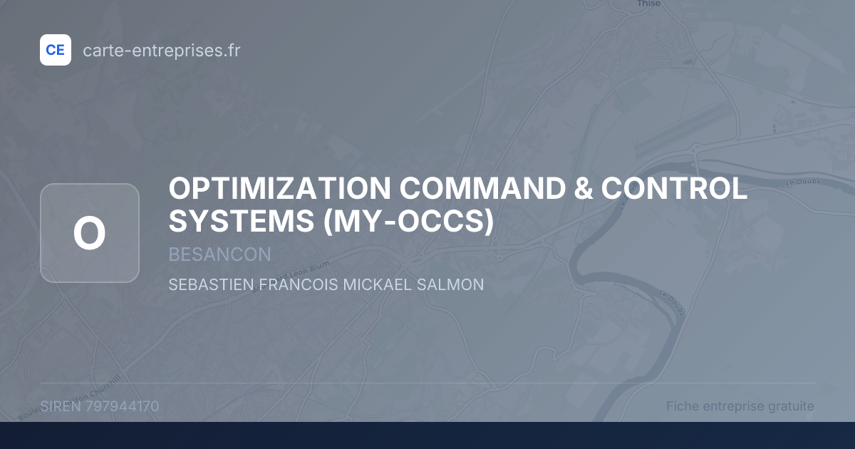 OPTIMIZATION COMMAND & CONTROL SYSTEMS (MY-OCCS) — 797944170 — fiche entreprise