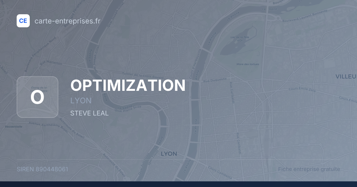 OPTIMIZATION — 890448061 — fiche entreprise