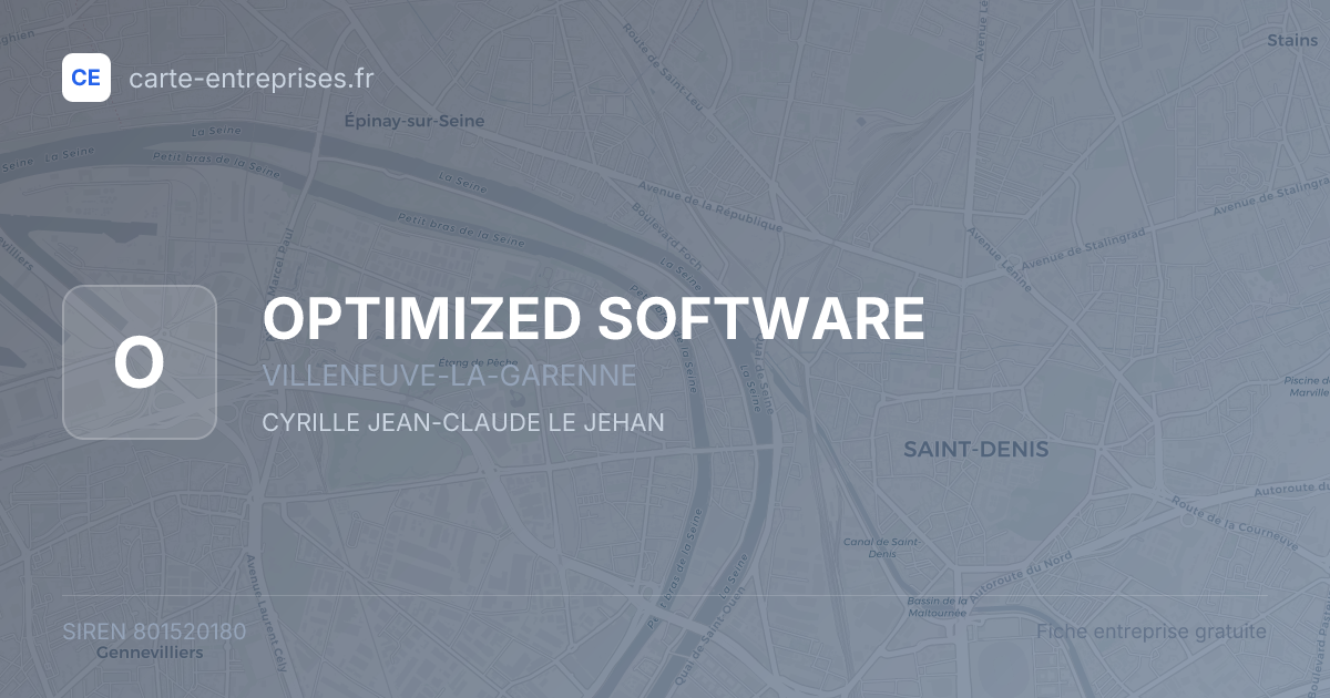 OPTIMIZED SOFTWARE — 801520180 — fiche entreprise