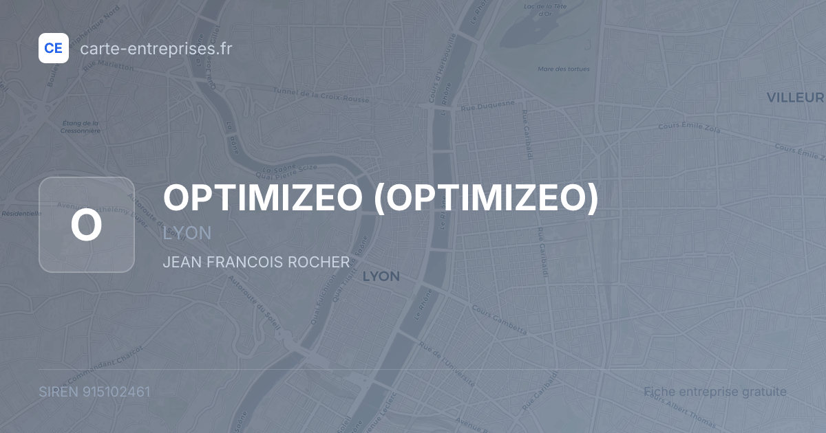 OPTIMIZEO — 915102461 — fiche entreprise