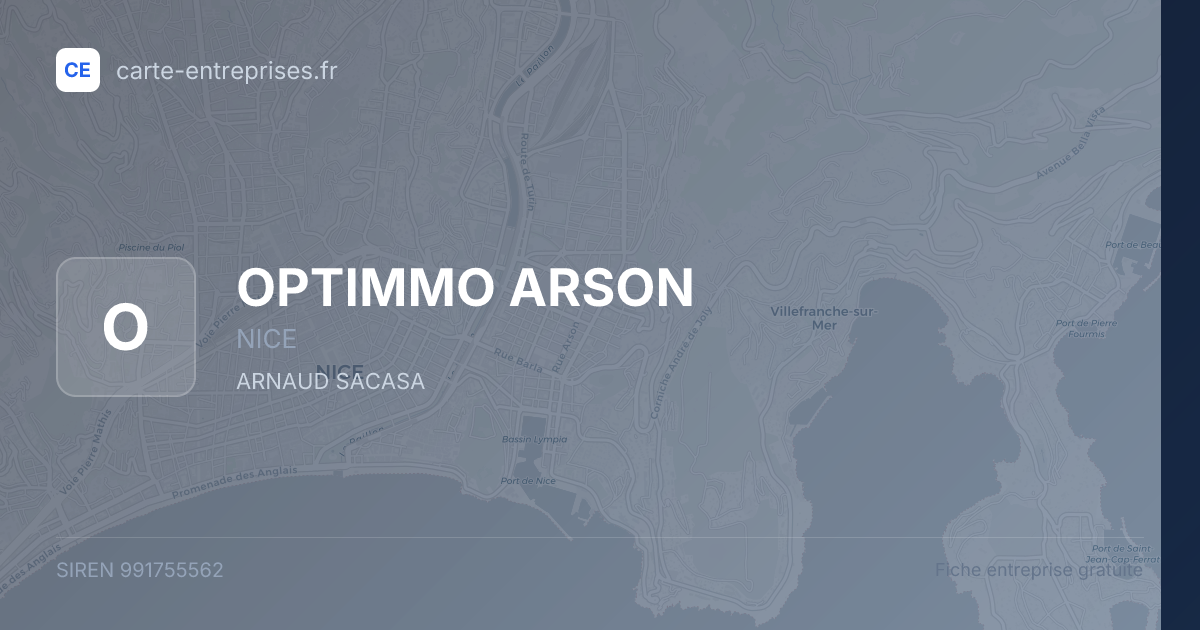 OPTIMMO ARSON — 991755562 — fiche entreprise