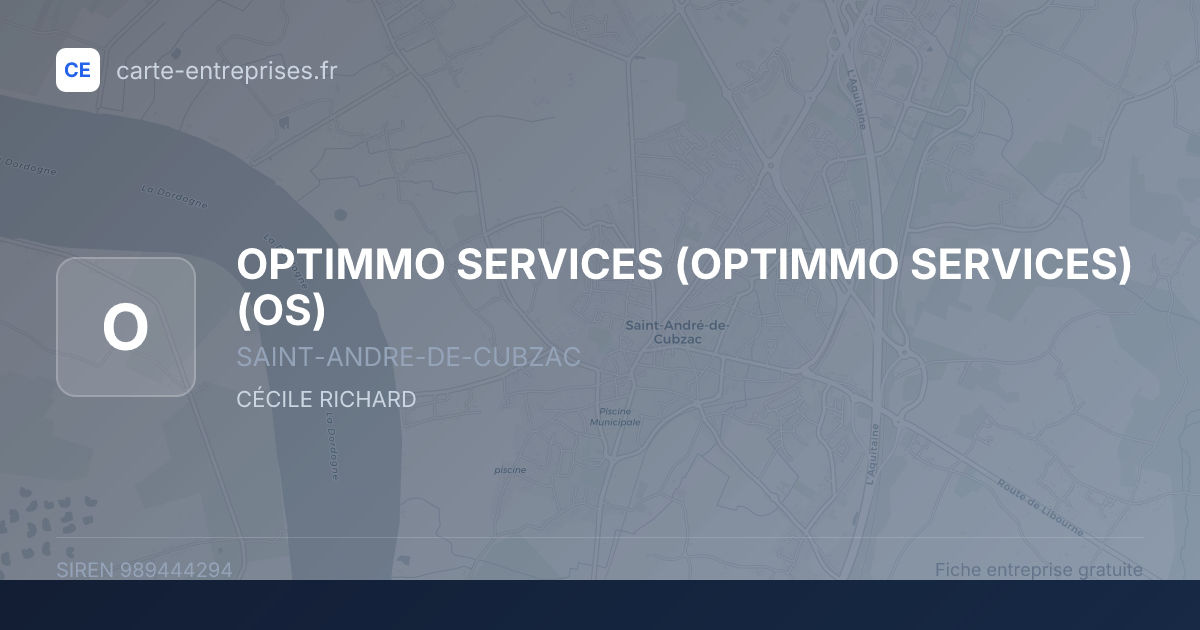 OPTIMMO SERVICES (OPTIMMO SERVICES) (OS) — 989444294 — fiche entreprise