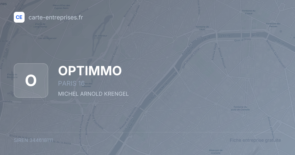 OPTIMMO — 344618111 — fiche entreprise
