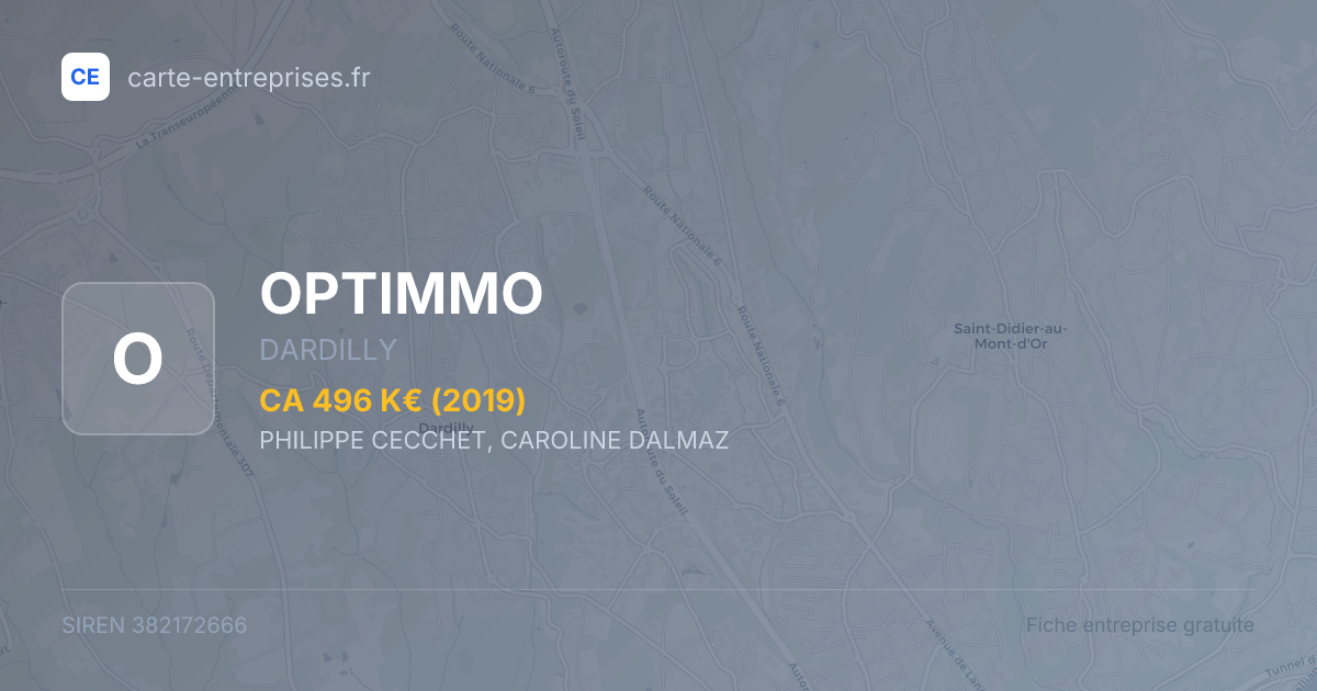 OPTIMMO — 382172666 — fiche entreprise
