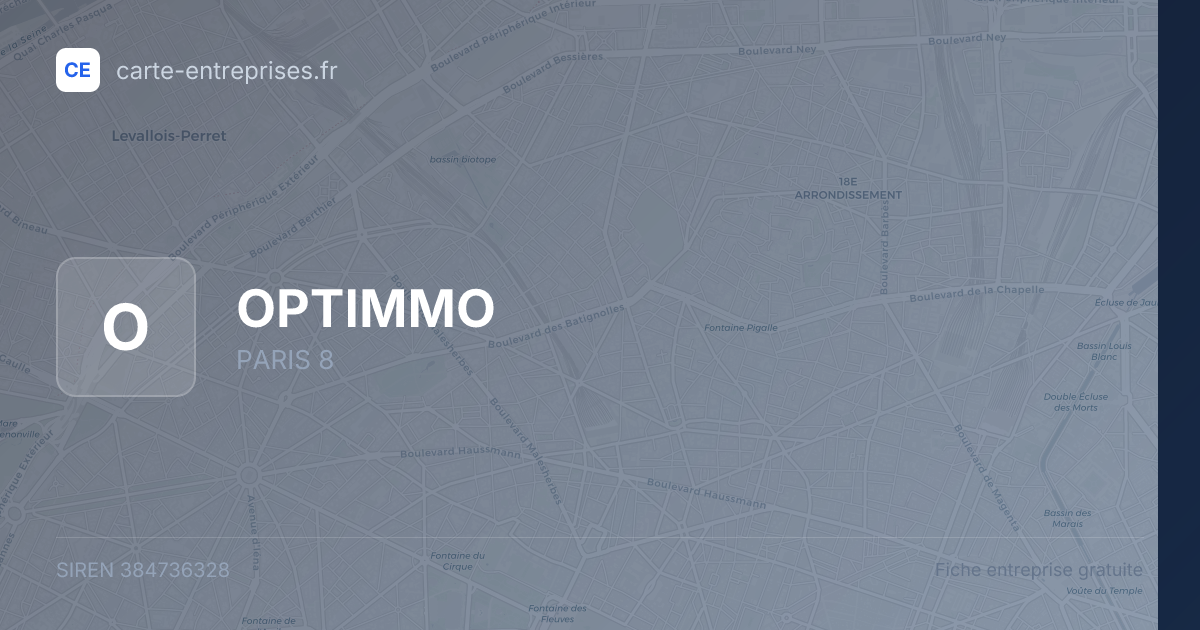 OPTIMMO — 384736328 — fiche entreprise