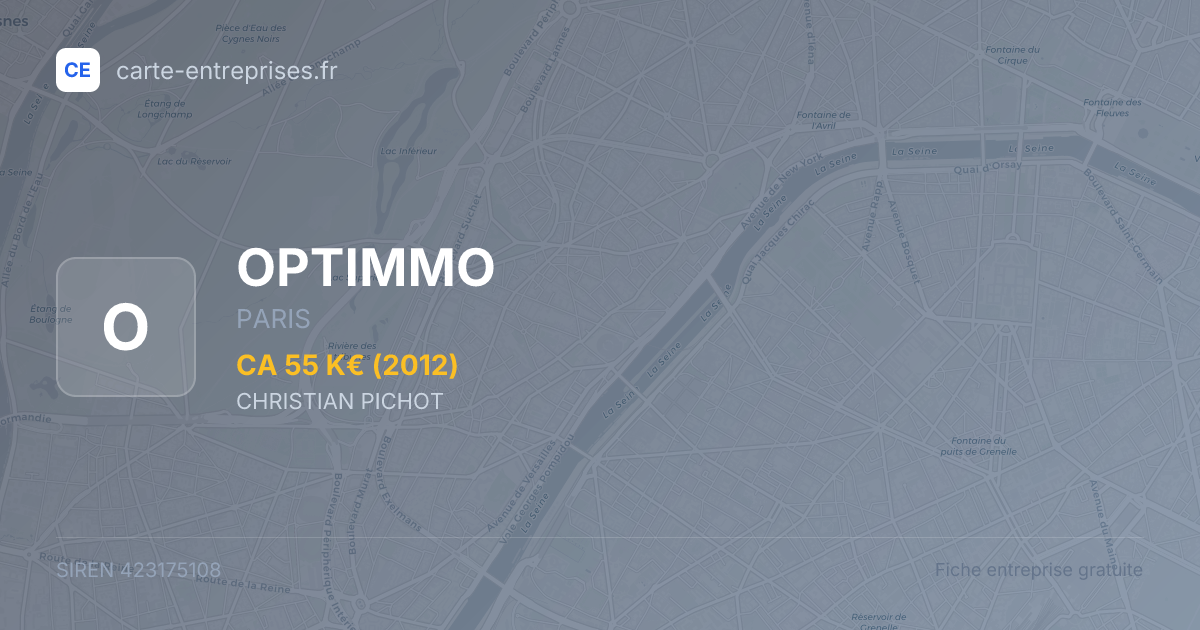 OPTIMMO — 423175108 — fiche entreprise
