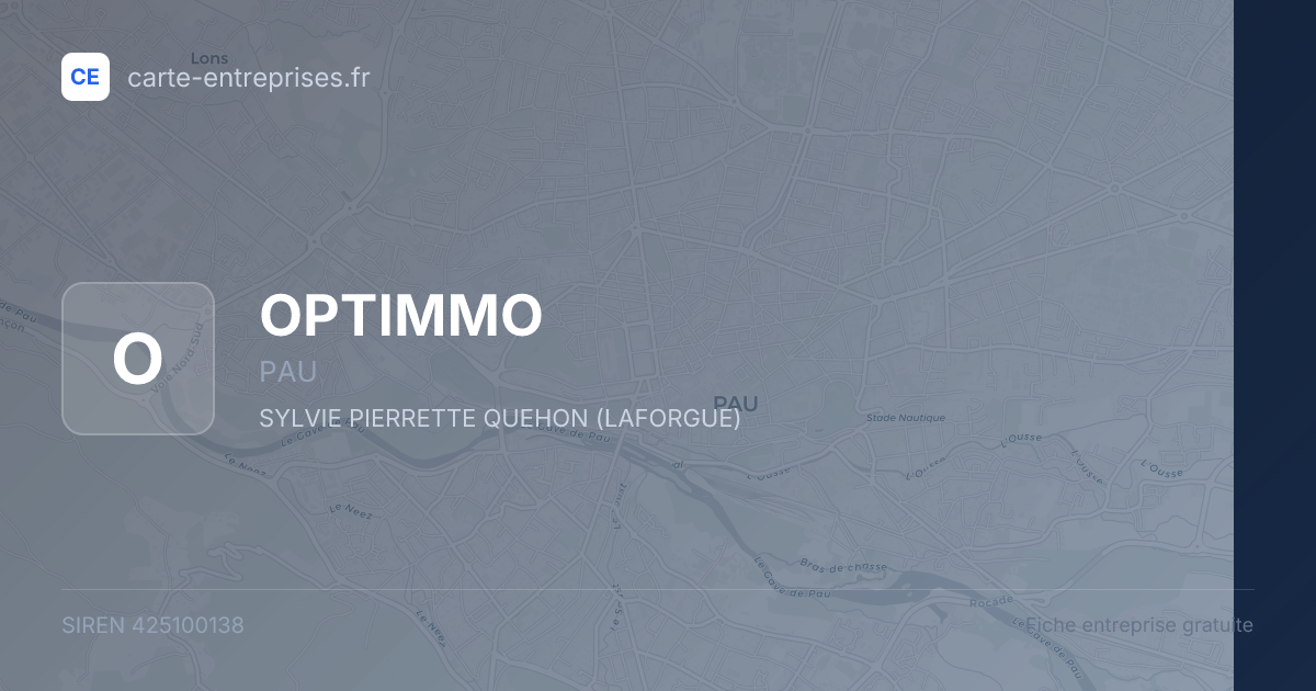 OPTIMMO — 425100138 — fiche entreprise