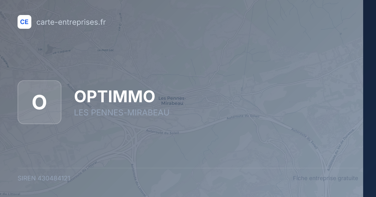 OPTIMMO — 430484121 — fiche entreprise