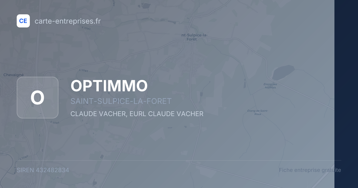 OPTIMMO — 432482834 — fiche entreprise
