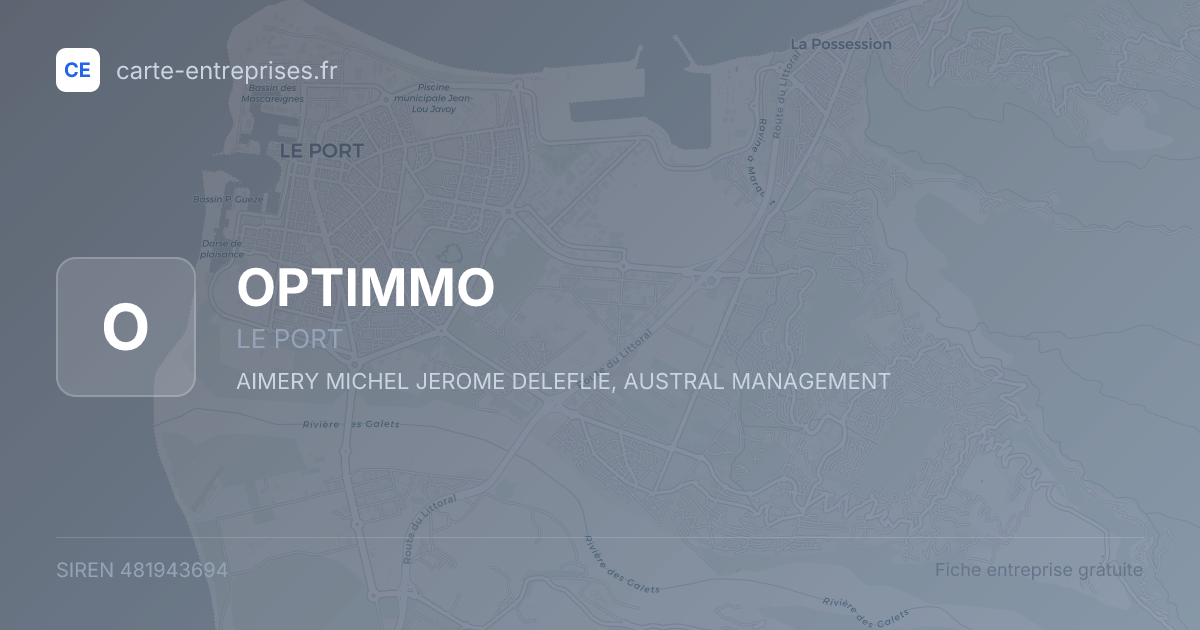 OPTIMMO — 481943694 — fiche entreprise