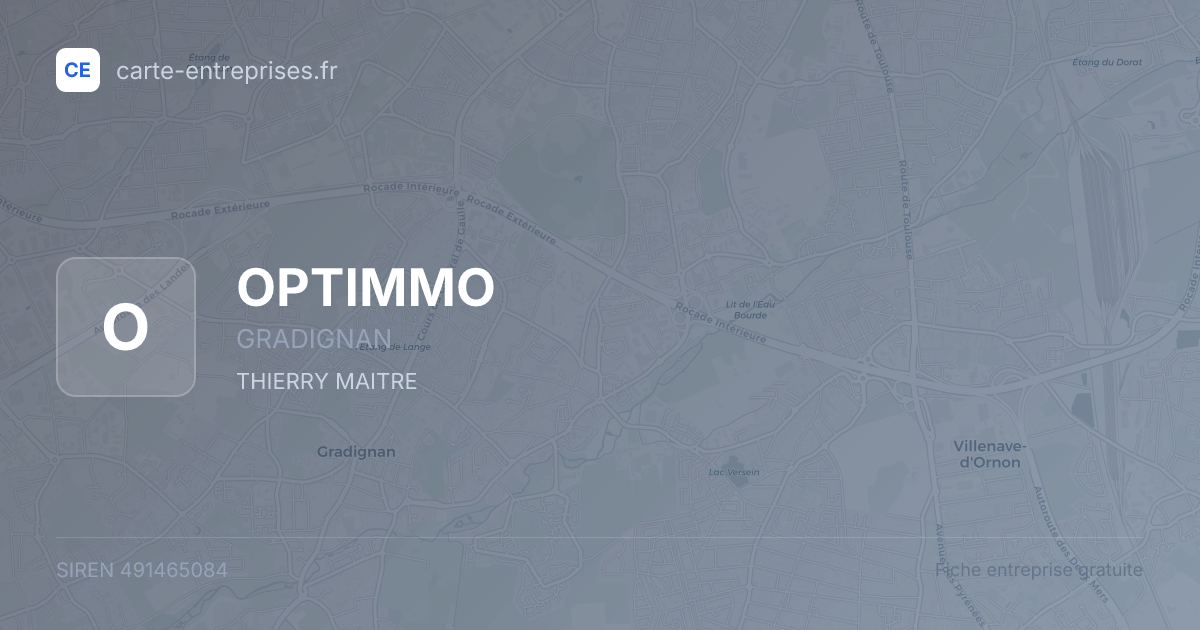 OPTIMMO — 491465084 — fiche entreprise