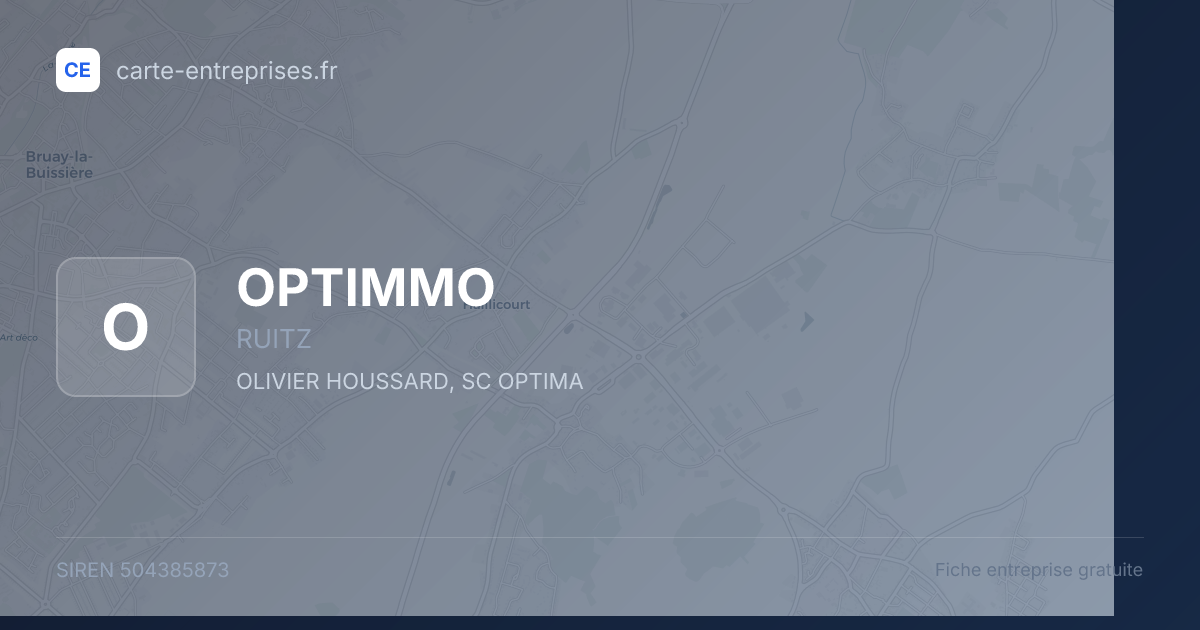 OPTIMMO — 504385873 — fiche entreprise