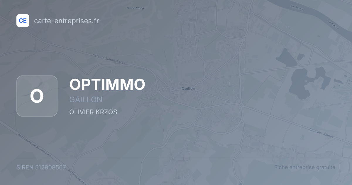 OPTIMMO — 512908567 — fiche entreprise