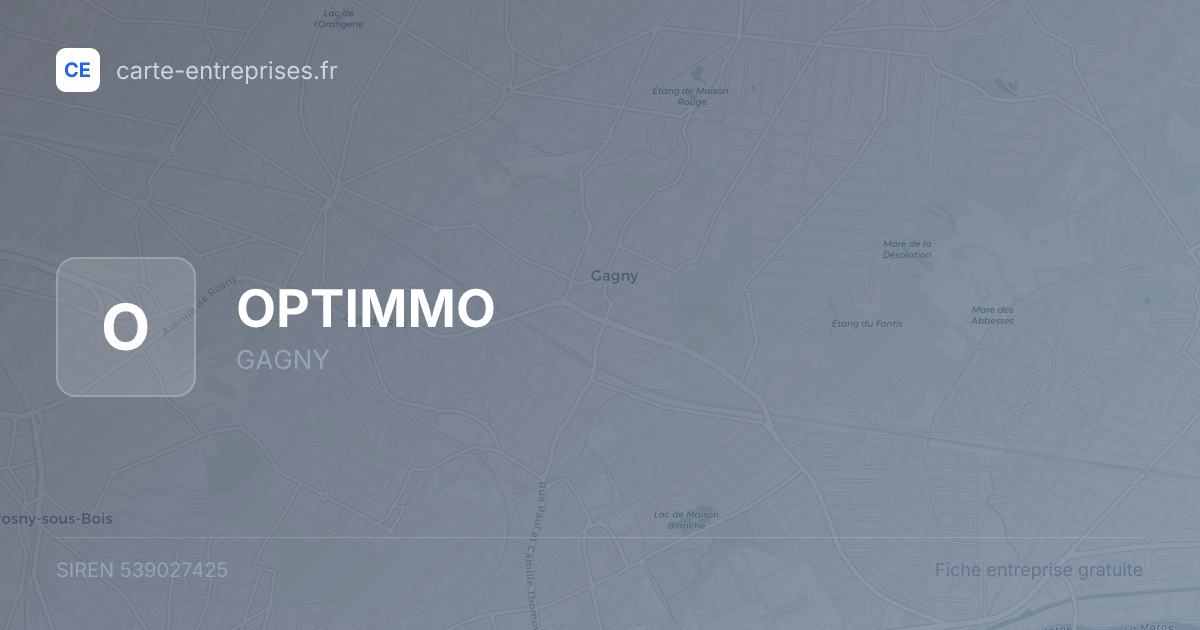 OPTIMMO — 539027425 — fiche entreprise
