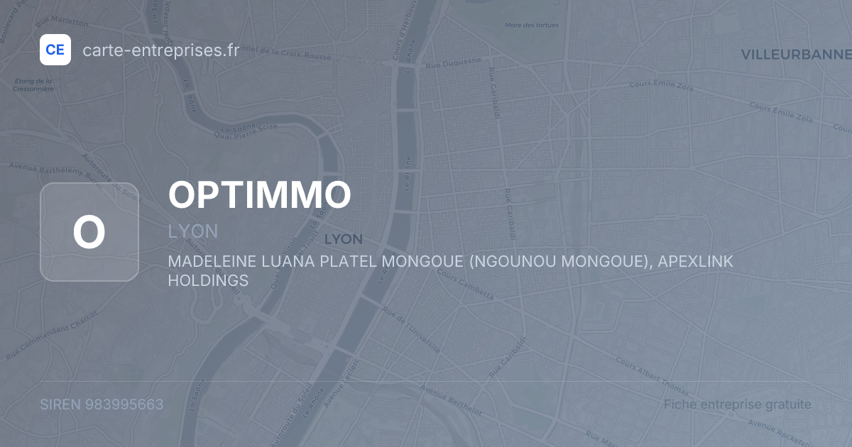 OPTIMMO — 983995663 — fiche entreprise