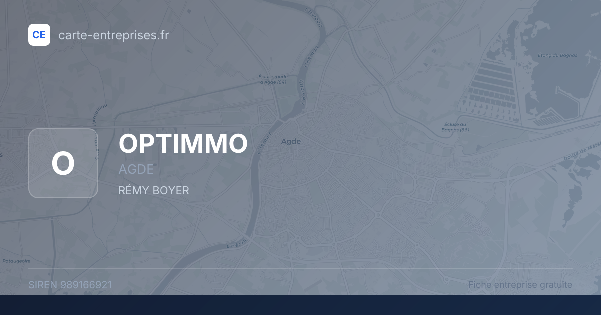 OPTIMMO — 989166921 — fiche entreprise