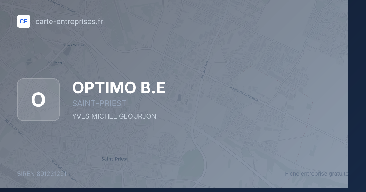 OPTIMO B.E — 891221251 — fiche entreprise