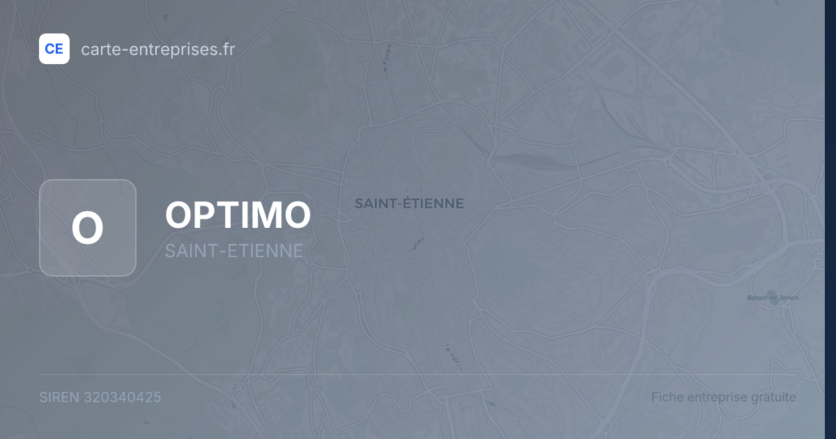 OPTIMO — 320340425 — fiche entreprise