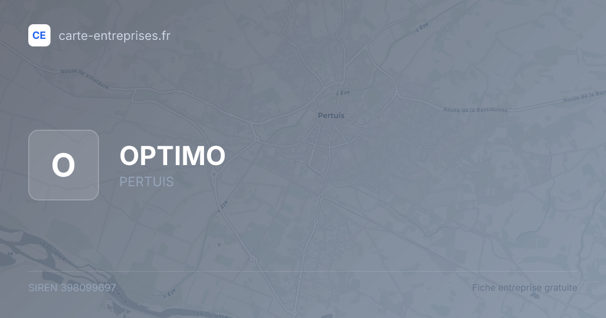 OPTIMO — 398099697 — fiche entreprise