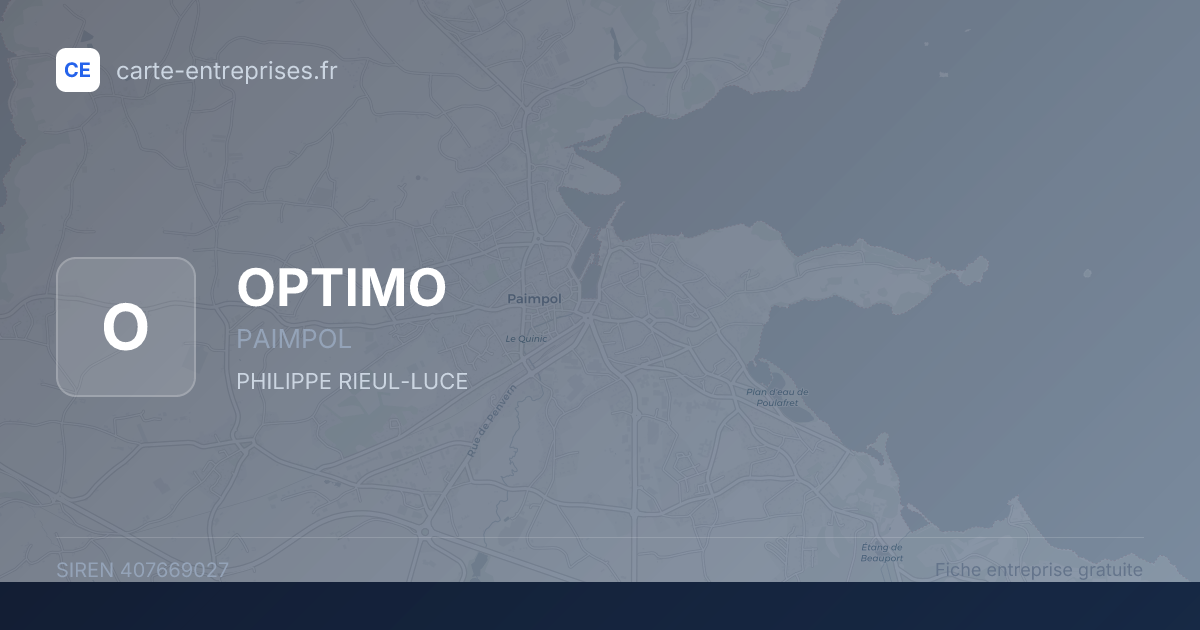 OPTIMO — 407669027 — fiche entreprise
