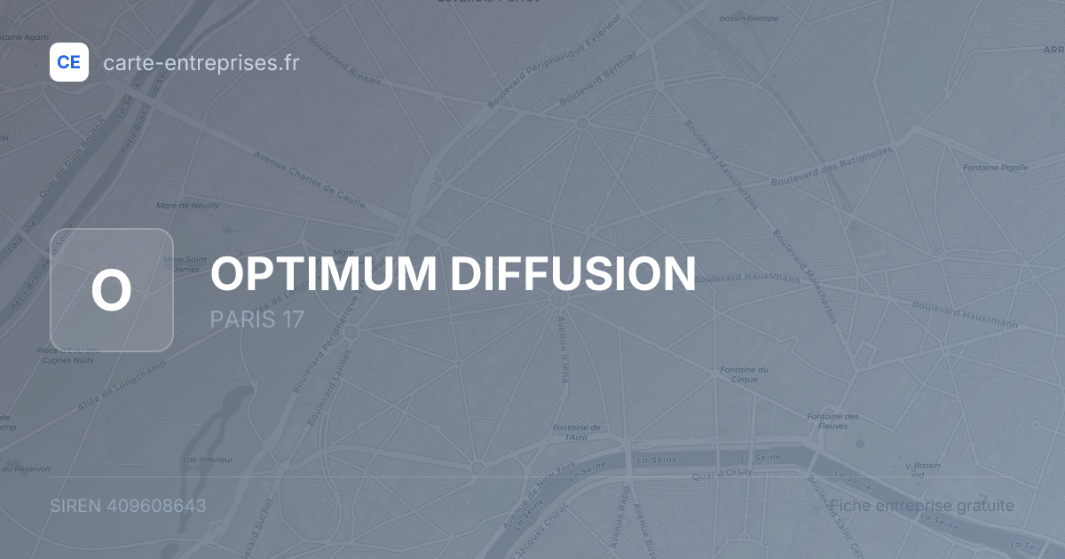 OPTIMUM DIFFUSION — 409608643 — fiche entreprise