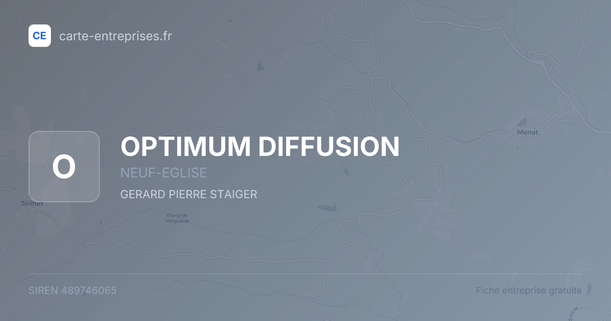 OPTIMUM DIFFUSION — 489746065 — fiche entreprise