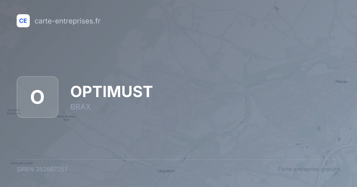 OPTIMUST — 352667257 — fiche entreprise