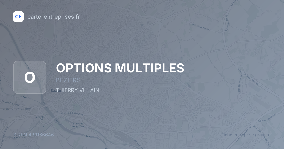 OPTIONS MULTIPLES — 439166646 — fiche entreprise