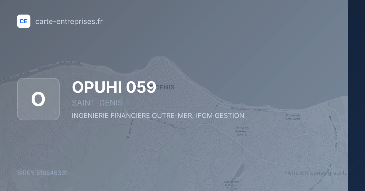 OPUHI 059 — 518546361 — fiche entreprise